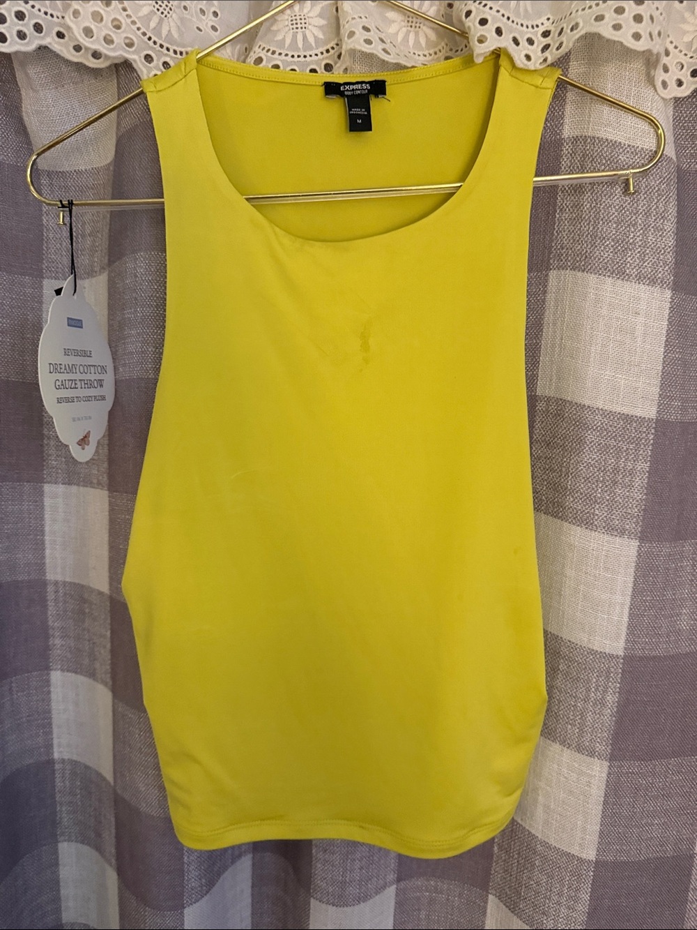 Express Women’s Scoop Neck Tank Top - Bright Yellow